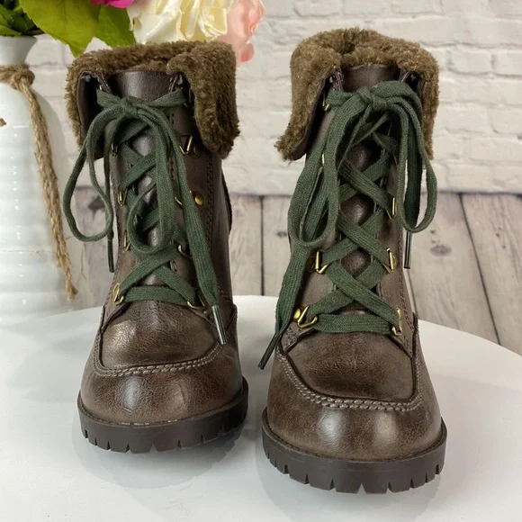 FEEGALICIOUS Brown Lace Up AnkleHigh Heel Bootie - Picture 3 of 17